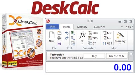 Completely download of the transportable Deskcalc Pro 8.2